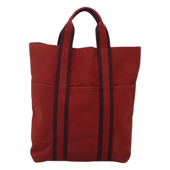 Hermès Cabas Red Canvas tote - Picture 1 of 10